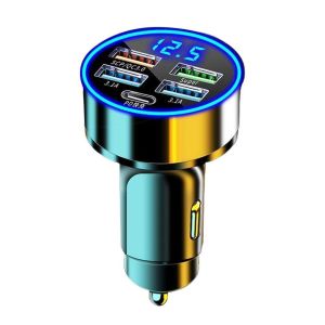 5 Ports 150W Car Charger Fast Charging PD QC3.0 USB C Car Phone Charger Type C Adapter
