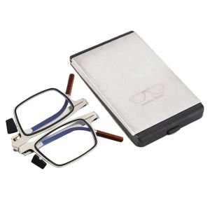 NOBLEE Portable Anti-Blue Light Reading Glasses Blue Ray Blocking Mobile Phone Holder Hyperopia Glasses Vintage Eye Protection Square Eyeglasses Men Women