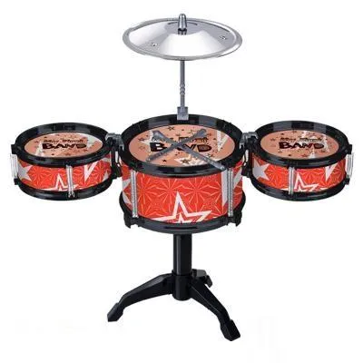 MamaKiddo Kids Large 3 Drum Set Musical Instrument - 6057 toys education