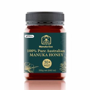 Mật ong Manuka Eco Úc nguyên chất 100% - chỉ số kháng khuẩn MGO 30+250gram - thực phẩm bổ dưỡng tăng sức đề kháng