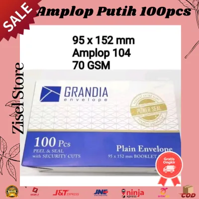 AMPLOP GRADIA 104 AMPLOP PUTIH POLOS PERBOX 100 PCS