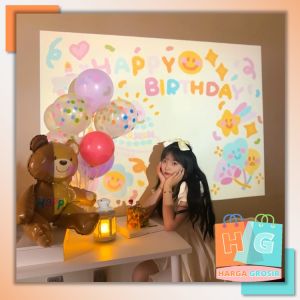 Harga Grosir - Proyektor Mini / Proyektor Mini Ulang Tahun Portable / Projector Party Cute Birthday