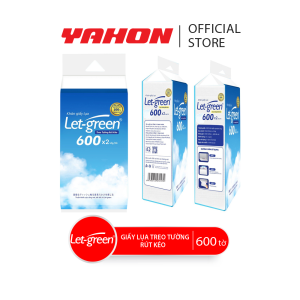 Khăn Giấy Lụa 2 Lớp Treo Tường Rút Kéo LET-GREEN 600 Tờ Đa Năng
