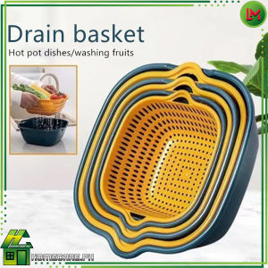 HOMECARE PH. Drain Basket Plastic Vegetable Washing Basket Wash Basin Household Kitchen Washing Box