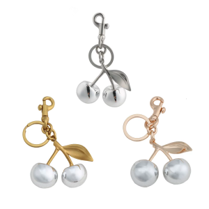 Sparkling Cherry Bag Charm Accessory Stylish Cherry Bag Key Rings Ornament Keychain for Casual and Festive Looks