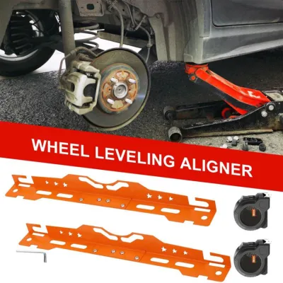 【Wheel alignment tools】2PCS Heavy Duty Wheel Alignment Tools Aluminum Alloy Orange For Truck & Automotive