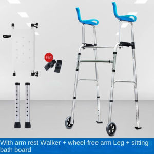 3-in-1 Elderly Rollator Walker 250LBS Load 4 Wheel Lock ke Foldable Walking Frame With Seat