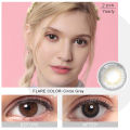 【New Arrivlas 14.2mm】Magister Contact Lens Graded(0.00~-6.00) Nils Brown Natural Pupil Dilation 1Pair(2Pcs) Graded Coloured Contact Lenses+Free Lens Case. 