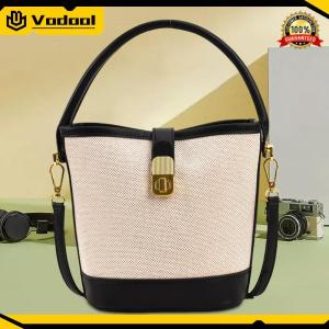 Hobo Bag with Adjustable Shoulder Strap Fashionable Crossbody Bag Top-Handle Splicing Bucket Bag for Women Shopping Travel