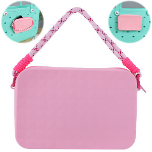 Universal Silicone Phone Holder with Lanyard and Wallet Function for Bogg Tote Bag and Mobile Devices