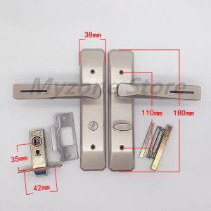 Myzone Bathroom door lock keyless High-Grade Aluminum Alloy Handle Lock toiler handle lock