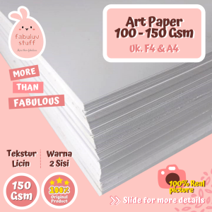 (ISI 10) Kertas Art Paper 100 120 150 gsm F4 A4