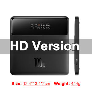 Baseus Power Bank 100W 20000mAh ธนาคารพลังงาน External Battery Type C PD Fast Charging Portable Charging For Notebook