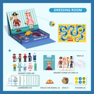 (Boy & Girl Dressing) Mideer Magnetic Playset Puzzle Pretend Play Early Development Educational Jigsaw Toy Children Kids Gift