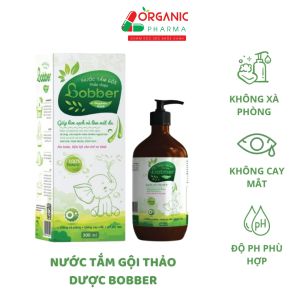(Mua 4 Tặng 1) Nước Tắm Gội Thảo Dược Bobber Organic Sạch Da và Tóc Ngừa Mụn Rôm Sảy Hăm Tã Cứt Trâu Cho Bé