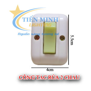 [GIÁ RẺ] COMBO 2 Công tắc rùa 2 chấu & 3 chấu nút bật tắc chắc chắn