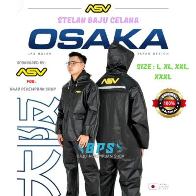 Jas Hujan ASV Osaka Bahan Eva Waterproof Setelan Jaket Celana Mantel Mantol Ujan Dewasa Anti Air