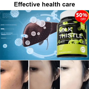 Milk Thistle Liver Protection Tablets - Herbal Detox &amp Antioxidant Support for Fatty Liver Relief