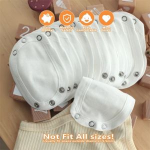 MILDPETAL 5pcs Cotton Baby Bodysuit Extender Soft Super Utility Bodysuit Extension Strap Cute White Lengthen Pads For Baby Boys Girls