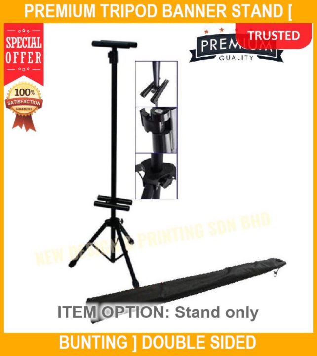 Premium Tripod Banner Stand Bunting Stand Double Sided
