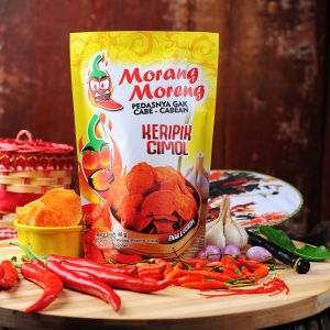 Keripik Cimol Kering Pedas Morang Moreng - Cemilan Kekinian Moring Aneka Rasa