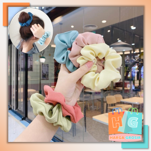 Harga Grosir  - Ikat Rambut Scrunchie Elastis Gaya Korea / Ikat Rambut Ponytail / Karet Rambut