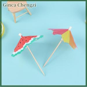 Ginca 50pcs ค็อกเทลร่ม sticks ตกแต่งฟันหยิบผลไม้หวานเครื่องดื่มหยิบ