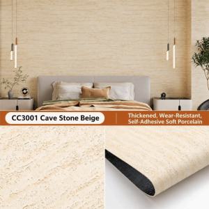 SR2N Thickened Wall Sticker 40cm3m Self-Adhesive Foam Wallpaper PVC Soft Ceramic 3D Wall Panel Living Room TV Background Wall