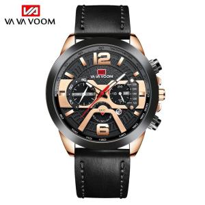 Jam Tangan Pria Kasual Import Kulit Premium Original Asli Tahan Air Quartz Analog Stainless Steel Titanium Anti Karat Kalender Date Luminous Bercahaya Aksesoris Arloji Mens Watches Fashion Sport Cowok Formal New Model Terbaru Kaca Tebal Tahan Gores -JV4