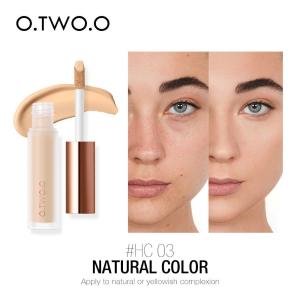 O.TWO.O Full Liquid Concealer 4 Color Natural Coverage Cushion Concealer Eye Liquid Long Lasting Performance Oil-control Foundation Cover Dark Circles Full Coverage Suit for All Skin Face Makeup