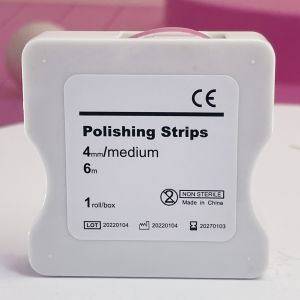 1Roll/box Fine and Medium Size Dental Polishing Strip 4Mm*6M Tooth Interdental Resin Surface Grinding Sanding Dental Tool Material