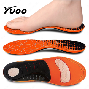 YUOO 1 Pair PU Orthotic Insole Arch Support Insole Orthopedic Flat Feet O/X leg Correct Sole Pads Shock Absorption Sports Insole