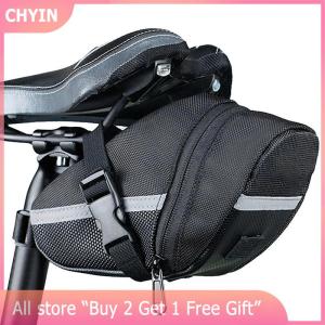 [COD] CHYIN Nylon Bicycle Bag Waterproof Mountain Bike Saddle Storage Seat Rear Tool Pouch Bag Saddle Outdoor Cycling MTB Accessories