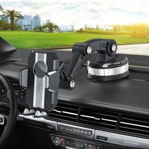 STYLETENK Suction Cup Car Phone Holder Rotatable Super Adsorption Hands Free Clip Adjustable Angle Cell Phone Holder Car Skylight Dashboard Windshield