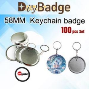 100pcs 58mm metal  keychain badge button back button badge blank material DIY Supplies Custom Badge