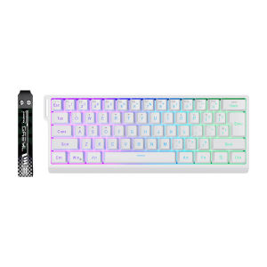 SG G61-5 61 Keys Wireless Gaming Keyboard 2.4G/BT/USB Tri-Mode RGB Backlit Compact 60% Layout With lanyard