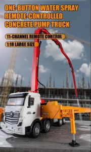 🚧 Concrete Pump Truck Toy | 🚛 Diecast Metal Cab Construction Vehicle | 💦 Working Water Pump | ✨ Light & Sound Effects | 👶 Kids Engineering Toy | 🎁 Gift | 📦 Ready Stock Malaysia 🇲🇾