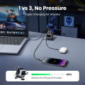 UGREEN Uno Charger 65W RobotGaN Charger 2 USB C 1 USB A Wall Charger GaN Charger for MacBook Pro/Air, Dell XPS, iPad Mini/Pro iPhone 16 15 Pro Max iPhone 16 15 Plus Samng Galaxy S25 S24 Ultra Z Fold5 M14 Z Flip5 , Pixel, and More. 