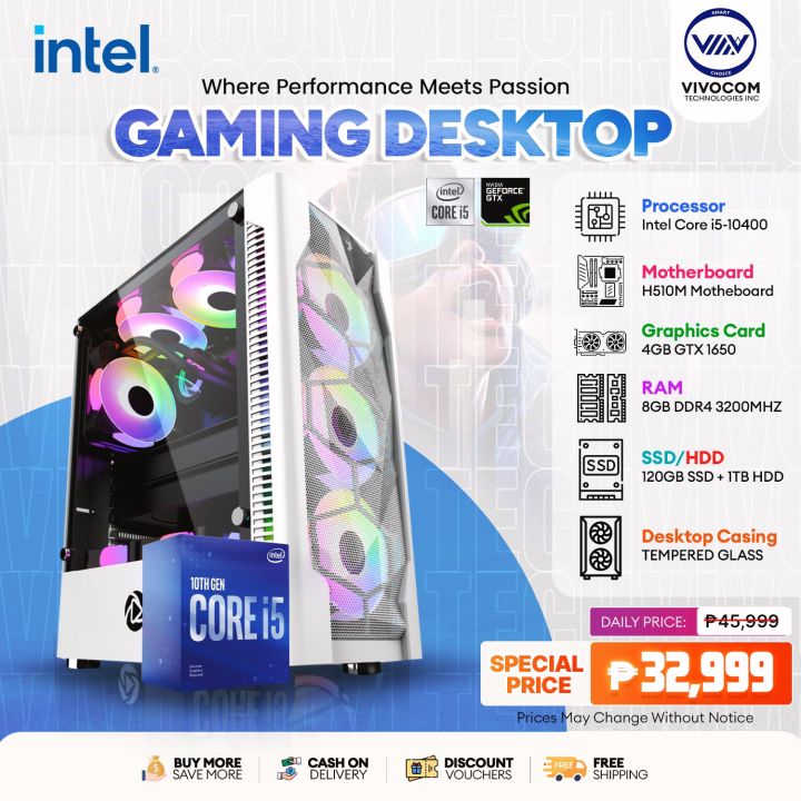 HP i5-10400F /GTX1650 SUPER Intel Core i5-10400 Processor HP i5-10400F /GTX1650 SUPER Intel Core i5-10400 Processor