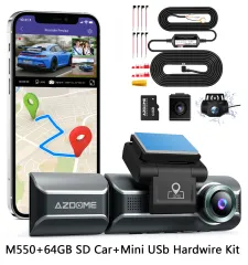 LINGDU LD01 4K Dash Cam Front and Rear with 64GB SD Card, Built-in 5GH