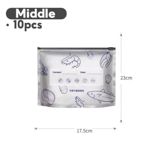 30PCS Antibacterial Aluminum Foil Food-Grade Ziplock Storage Bags Household Refrigerator Freezer Aluminum Foil Food Storage Bags Reusable