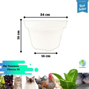 (1 pcs) Pot Polos Basic Warna Warni untuk Tanaman Hias Ukuran 30