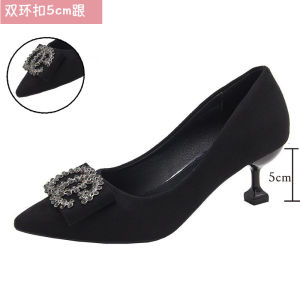 [Free Shipping] WomenS 2026 Autumn Fashion Formal Work Shoes Black High Heels Durable Autumn Shoes