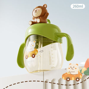 Adult baby straight straw PPSU straw milk cup can be heated bottle for drinking milk and water 1-5 years old