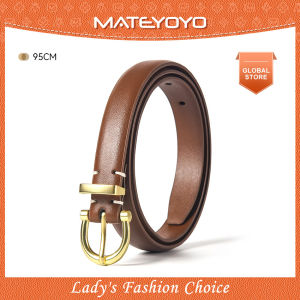 MATEYOYO Womens Belt Leather Belt Ladies Skinny Belt Womens All-Match Belt Fashion Casual Thin Belt Waist Belt with Zinc Alloy Buckle for Jeans Pants