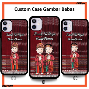 Custom Case Casing Hp Batak Toba Ulos Merah Cowok Cewek Couple Untuk All Type Berbagai Tipe Hp Oppo Vivo Iphone Realme Redmi Samsung
