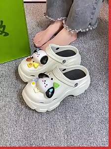 [Free Shipping] Womens new style clogs non-slip odor-resistant thick-soled fashionable summer closed-toe sandals for outdoor wear