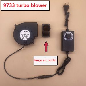 BBQ Blower Fan Portable Blower 12V  Air Turbo Blower for Computer cooling with Variable Speed Controller 9733 Turbo blower