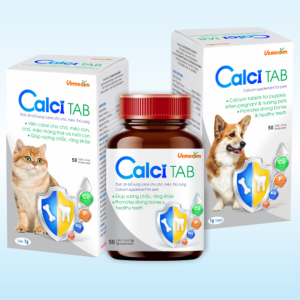 Calci Tab viên bổ sung canxi và khoáng cho chó mèo giúp xương chắc răng khỏe hộp 50 viên - Medipet