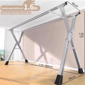 5Pole Heavy Duty Drying Rack Sampayan Stainless Steel Clothe Foldable Clothes Hanger Laundry Clothes Rack Indoor Outdoor